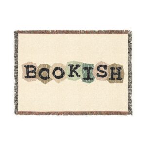 Bookish Woven Blanket — Cozy Literary Throw for Readers